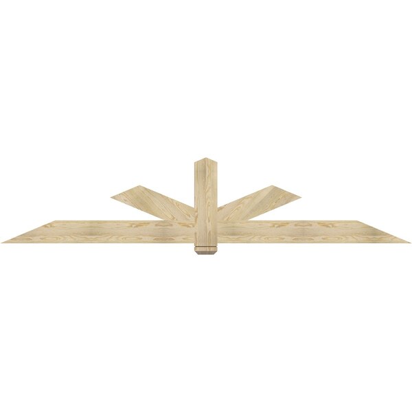 Ekena Millwork Kennewick Rough Sawn Timber Gable Bracket, Douglas Fir, 108"W x 22"H x 2"D x 6"F, 5/12 Pitch GBW108X22X0206KEN00RDF - main